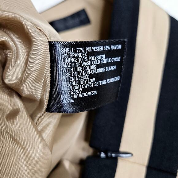 New Worthington Straight Career Business Office Skirt Tan Black Size 12 - Picture 9 of 11